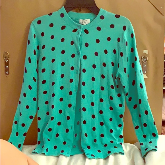 Cardigan Crown & Ivy Gris à Pois Métallisés – Taille S – Femme – Neuf Avec étiquettes